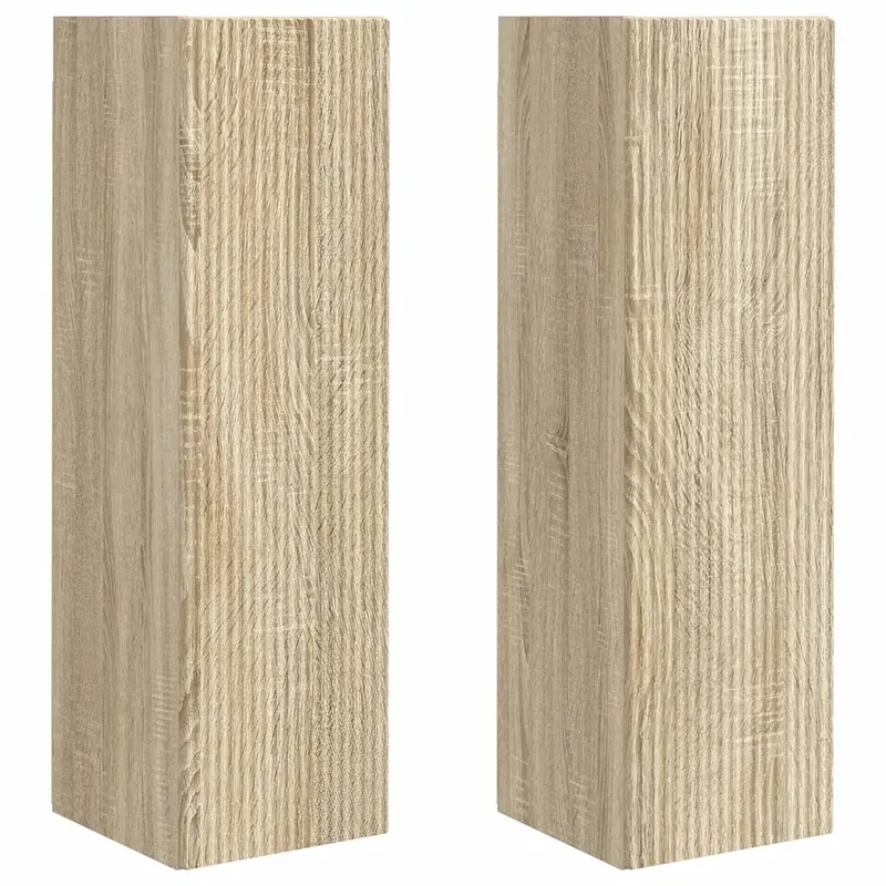 Meuble TV mural moderne 30 x 31 x 100 cm rangement discret minimaliste en bois d'ingénierie sonoma 02_0054990