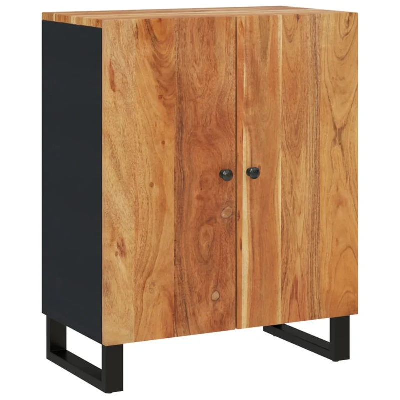 Buffet bahut commode armoire meuble de rangement organisateur cuisine salle de séjour salon 60 x 33 x 75 cm bois massif d'acacia marron 02_0029609