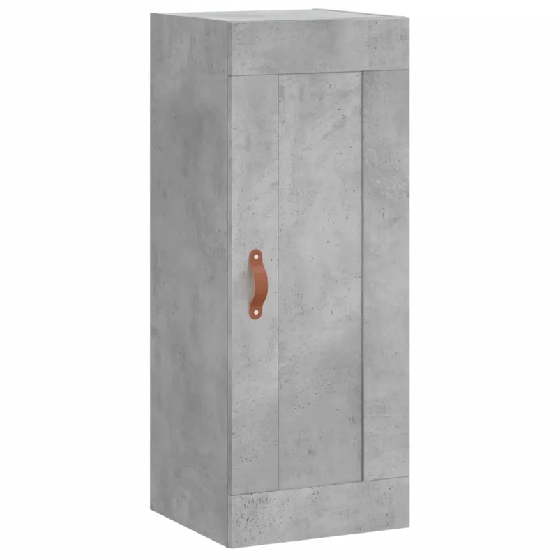 Armoire murale design élégant espace de rangement 34,5 x 34 x 90 cm en bois d'ingénierie gris béton 02_0048940