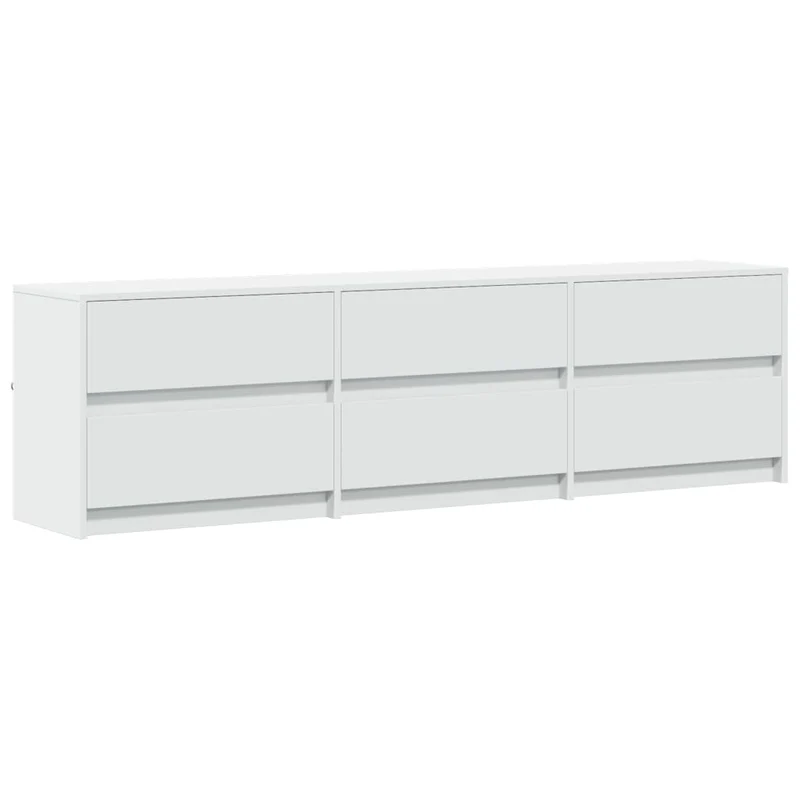 Meuble TV multimédia étagère télévision buffet téléviseur salle à manger salon chambre avec LED 180 x 34 x 50 cm bois d'ingénierie blanc 02_0026449