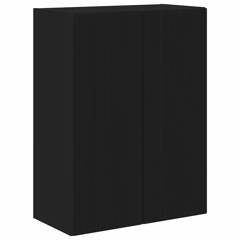 Meuble tv mural rectangulaire design contemporain 59,5 x 31 x 80 cm en bois d'ingénierie noir 02_0055031