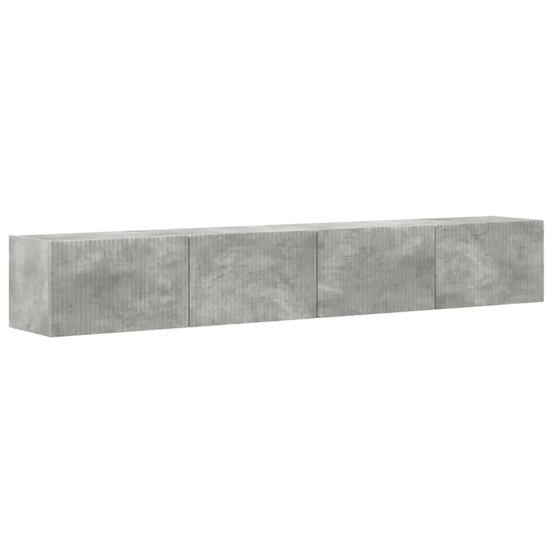 Lot de 2 meubles TV muraux modernes avec étagères cubiques 98 x 31 x 29,5 cm en bois d'ingénierie béton 02_0054924