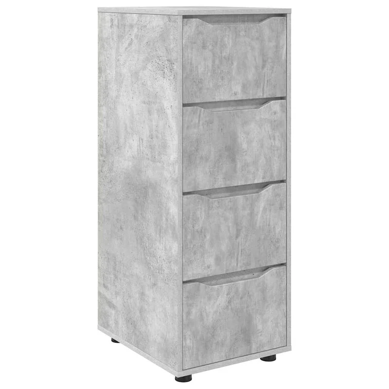 Armoire de rangement moderne avec tiroirs ajustable 40 x 48 x 105 cm en bois d'ingénierie gris béton 02_0054654