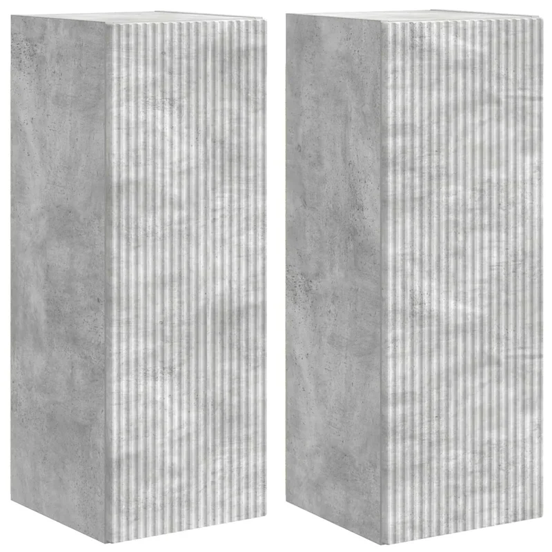 Meuble TV mural moderne 30 x 31 x 80 cm avec rangement pratique design minimaliste en bois d'ingénierie béton 02_0054974
