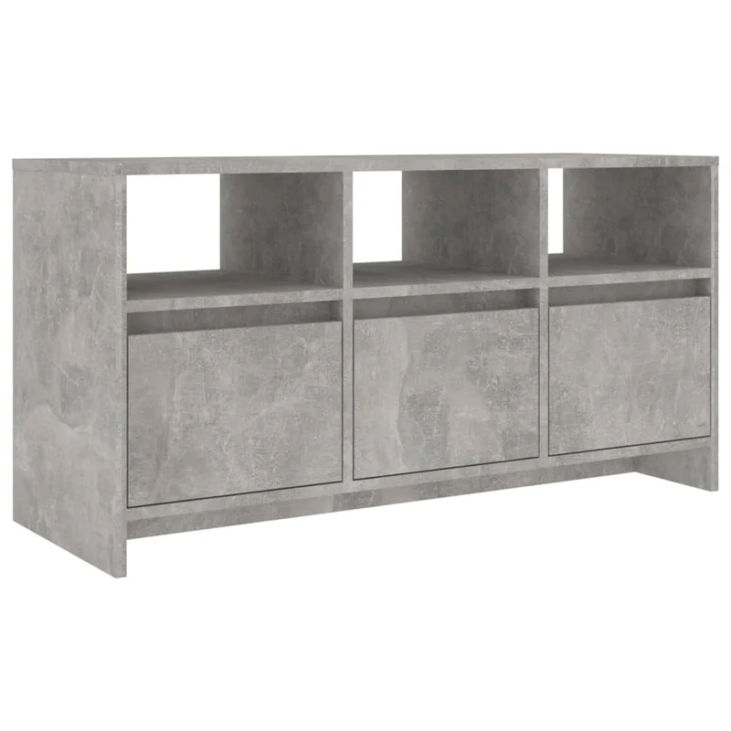 Meuble TV multimédia étagère télévision buffet téléviseur salle à manger salon chambre 102 x 37,5 x 52,5 cm bois d'ingénierie gris 02_0025611