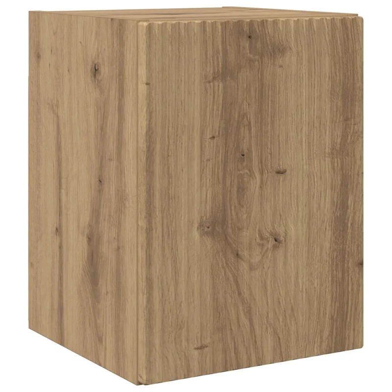 Meuble TV mural moderne minimaliste 30 x 31 x 40 cm avec rangement en bois d'ingénierie chêne artisan 02_0054948