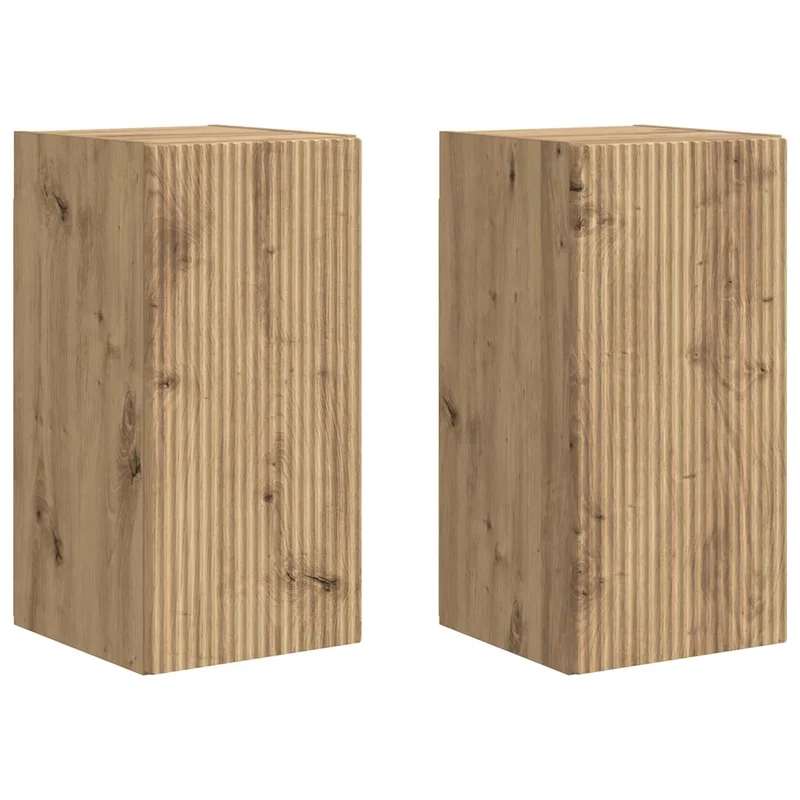 Meuble TV mural moderne design minimaliste rangement 30 x 31 x 60 cm en bois d'ingénierie chêne artisanal 02_0054966