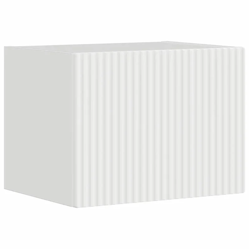 Meuble TV mural moderne avec étagères cubiques 60 x 31 x 29 cm design épuré en bois d'ingénierie blanc brillant 02_0054877