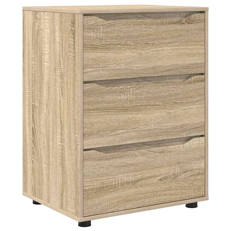 Armoire de rangement pratique avec tiroirs 60 x 48 x 81 cm en bois d'ingénierie chêne sonoma 02_0054633