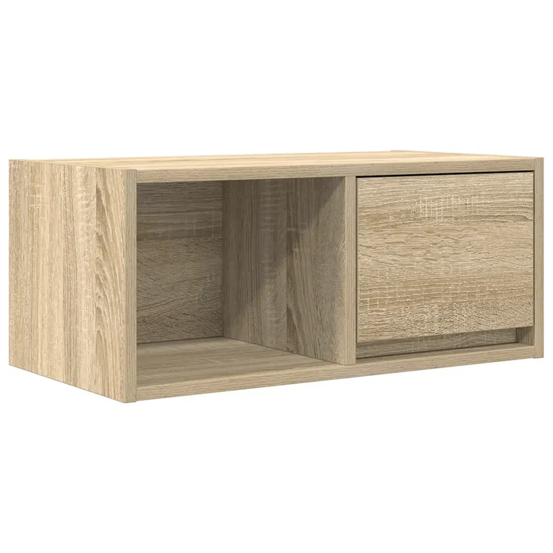 Meuble TV mural design peu encombrant 60 x 31 x 25 cm espace de rangement en bois d'ingénierie chêne sonoma 02_0051630