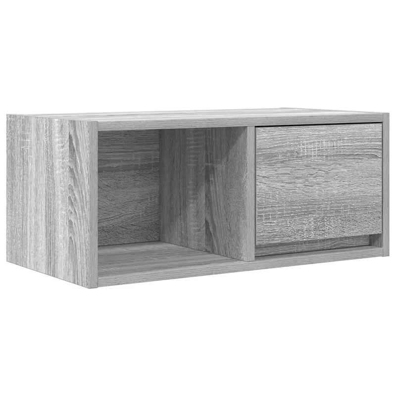 Meuble TV mural peu encombrant rangement 60 x 31 x 25 cm en bois d'ingénierie sonoma gris 02_0051636
