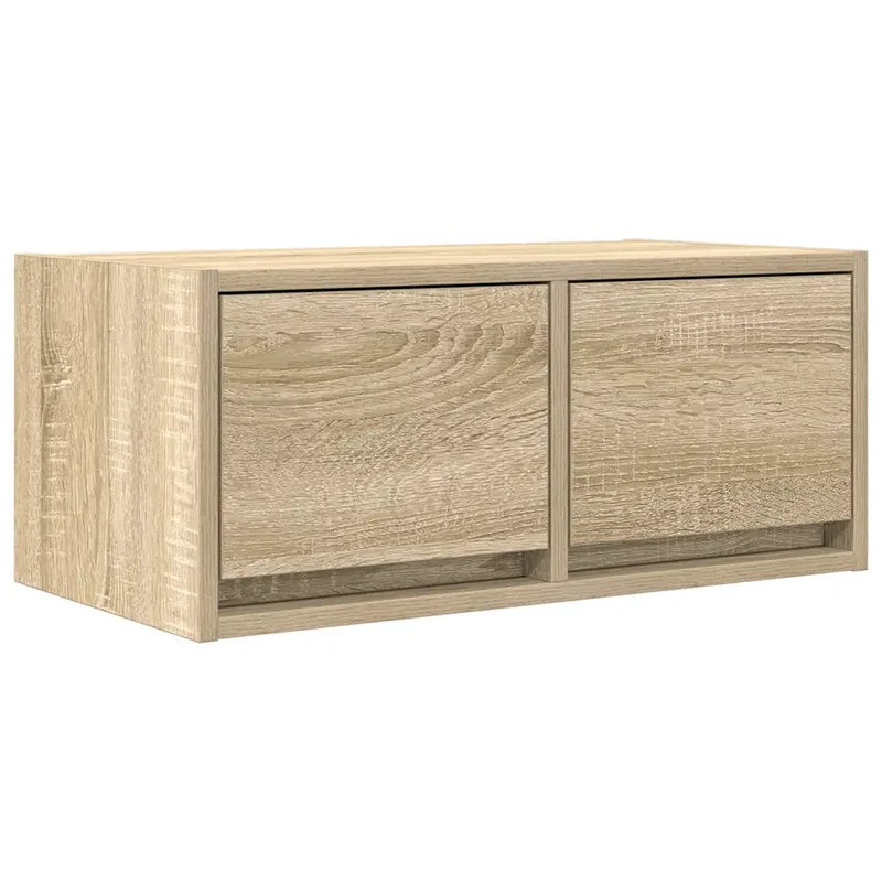 Meuble TV mural design moderne 60 x 31 x 25,5 cm gain de place en bois d'ingénierie chêne sonoma 02_0051675