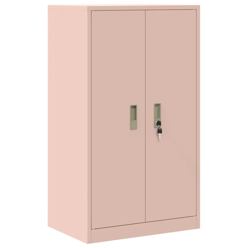 Armoire de rangement moderne design industriel 60 x 40 x 90 cm sécurisée finition peinte en acier laminé à froid rose 02_0054858