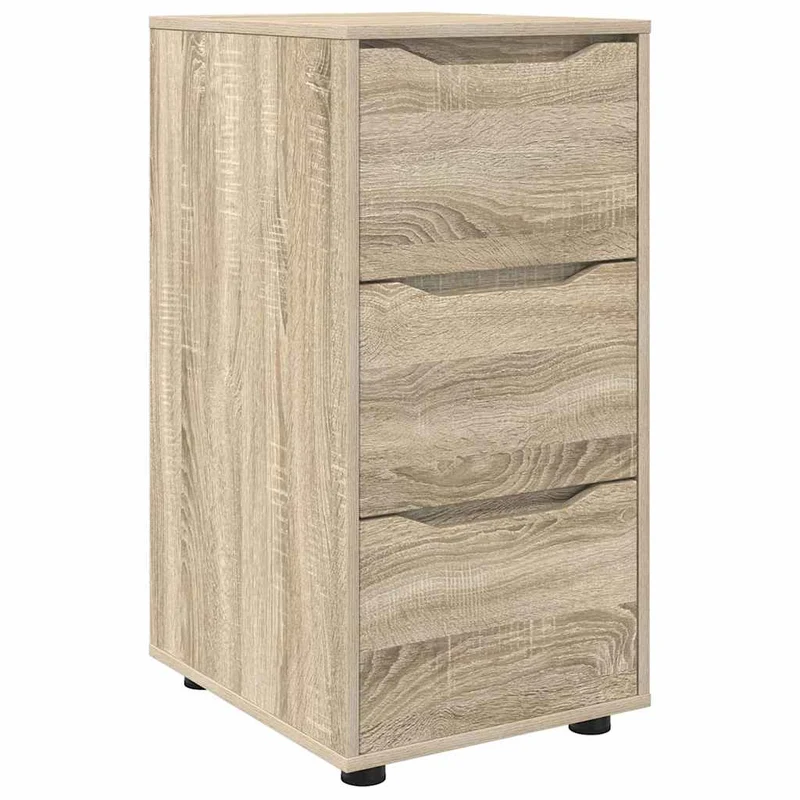 Armoire de rangement design minimaliste avec tiroirs 40 x 48 x 81 cm en bois d'ingénierie chêne sonoma 02_0054643