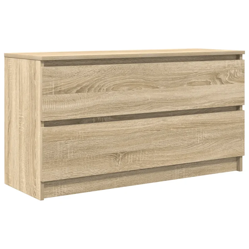 Meuble tv avec grand espace de rangement 100 x 35 x 54 cm pratique moderne en bois d'ingénierie chêne sonoma 02_0051754