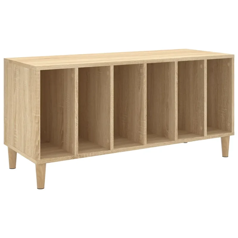 Armoire à disques pratique meuble de rangement salon 100 x 38 x 48 cm en bois d'ingénierie chêne sonoma 02_0049217
