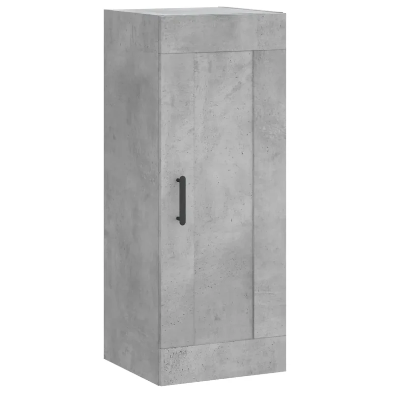 Armoire murale design intemporel avec 3 compartiments 34,5 x 34 x 90 cm en bois d'ingénierie gris béton 02_0048954