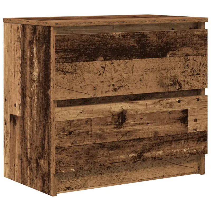 Meuble TV vintage pratique avec rangement 60 x 35 x 54 cm en bois d'ingénierie vieux bois 02_0051733