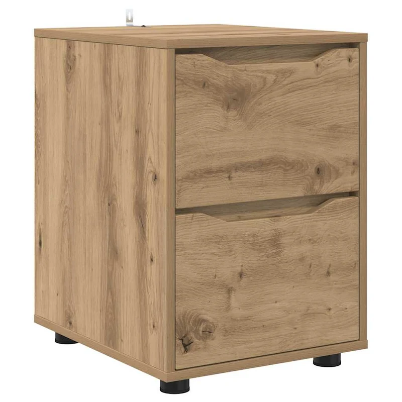 Armoire de rangement fonctionnelle minimaliste 40 x 48 x 57 cm en bois d'ingénierie chêne artisanal 02_0054620