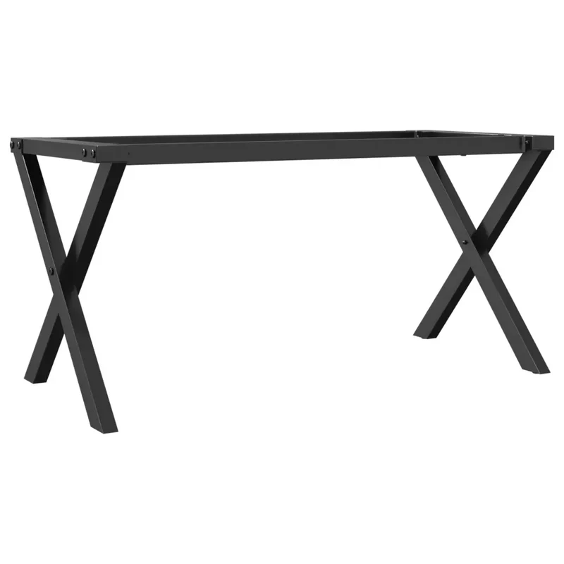 Pieds de table basse cadre en x 80 x 40 x 43 cm installation facile style industriel en acier noir 02_0047237
