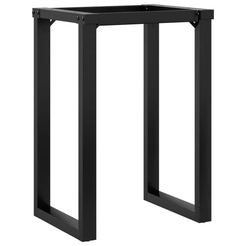 Pieds de table à manger cadre en O 60 x 50 x 73 cm stables et robustes style industriel en acier noir 02_0047224