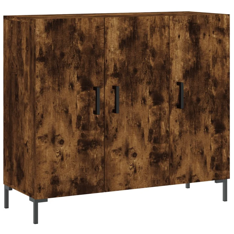 Buffet bahut commode armoire meuble de rangement organisateur cuisine salle de séjour salon 90 x 34 x 80 cm bois d'ingénierie marron 02_0031127