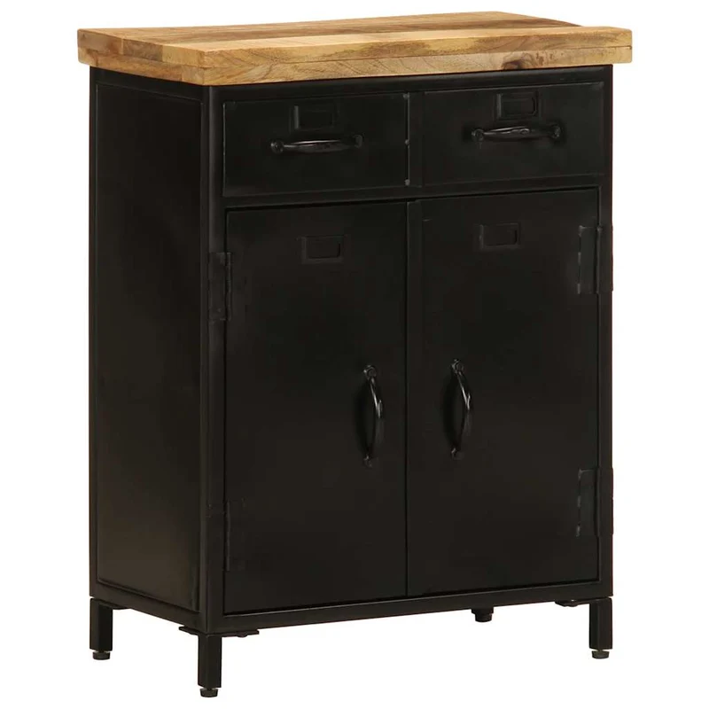 Buffet bahut commode armoire meuble de rangement organisateur cuisine salle de séjour salon 55 x 30 x 71 cm bois massif de manguier marron 02_0029586