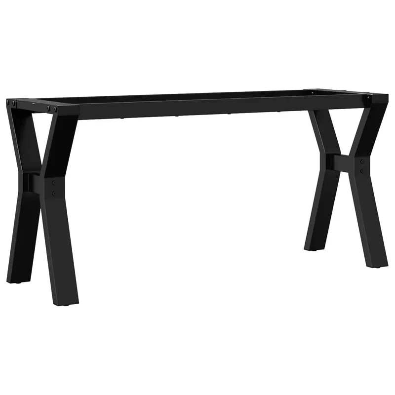 Pieds de table basse cadre en Y 90 x 30 x 43 cm robustes stables style industriel en acier noir 02_0047252