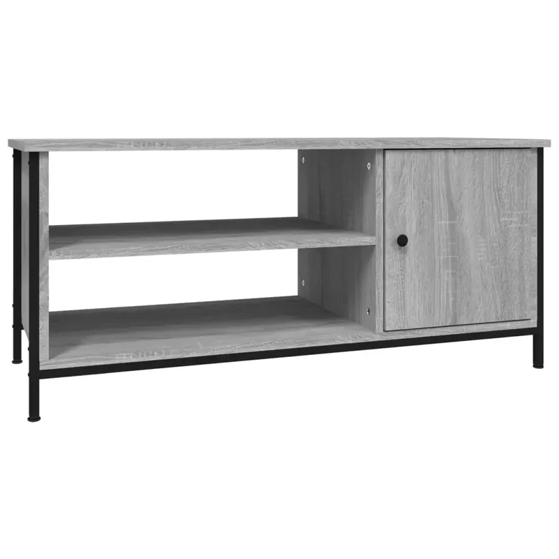 Meuble TV élégant avec rangement pratique 100 x 40 x 45 cm en bois d'ingénierie sonoma gris 02_0048529