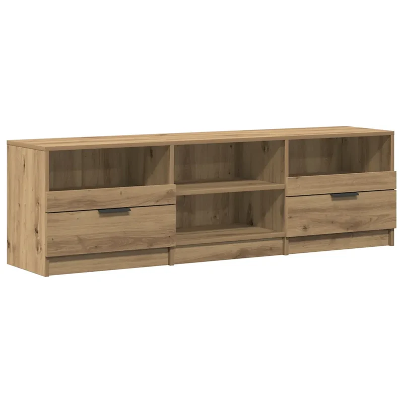 Meuble TV avec grand espace de rangement 150 x 33 x 45 cm bois d'ingénierie chêne artisanal 02_0050947