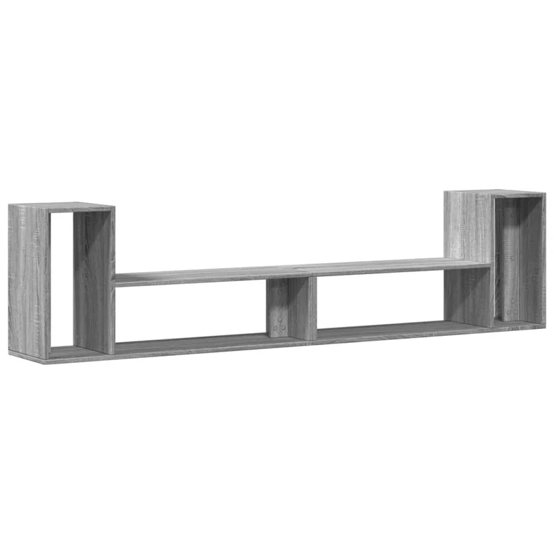 Meubles TV multimédia étagère télévision buffet téléviseur salle à manger salon chambre 2 pièces sonoma 100 x 30 x 50 cm bois d'ingénierie gris 02_0028651