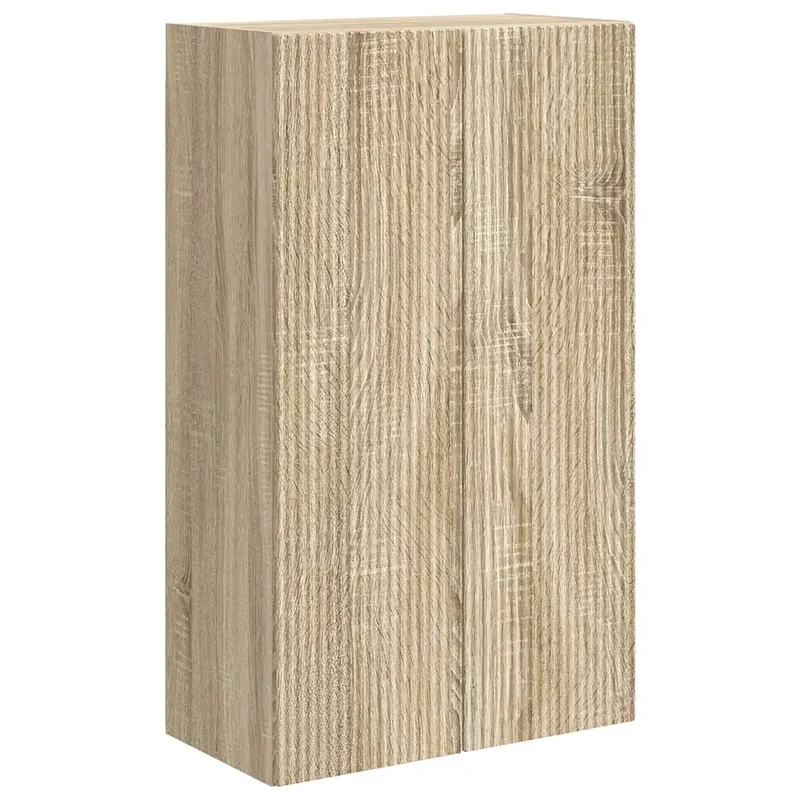 Meuble TV mural contemporain avec nombreux rangements 59,5 x 31 x 100 cm en bois d'ingénierie chêne sonoma 02_0055041