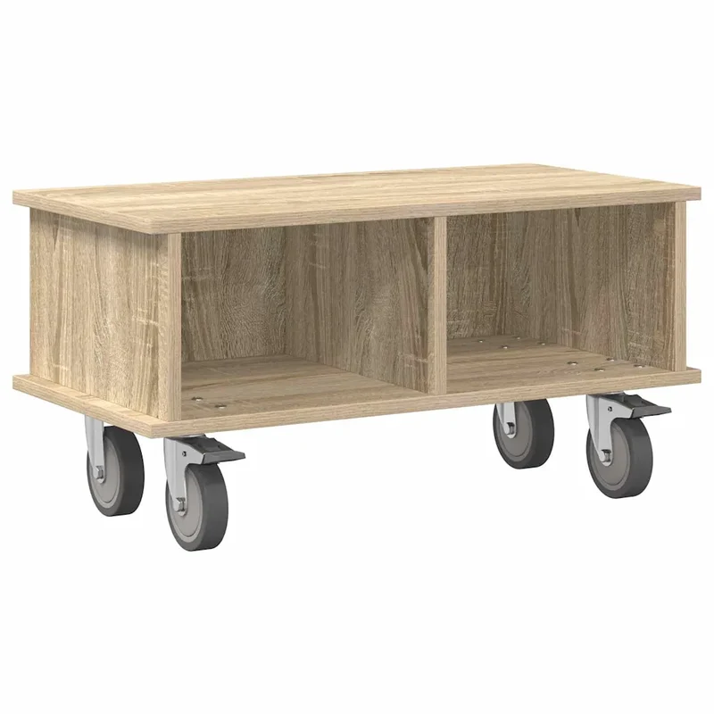 Meuble TV rectangulaire moderne avec rangement 68,5 x 35 x 35 cm en bois d'ingénierie chêne sonoma 02_0054741