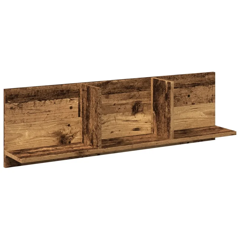 Armoire murale flottante moderne pratique rangement 100 x 16,5 x 30 cm en bois d'ingénierie vieux bois 02_0050593