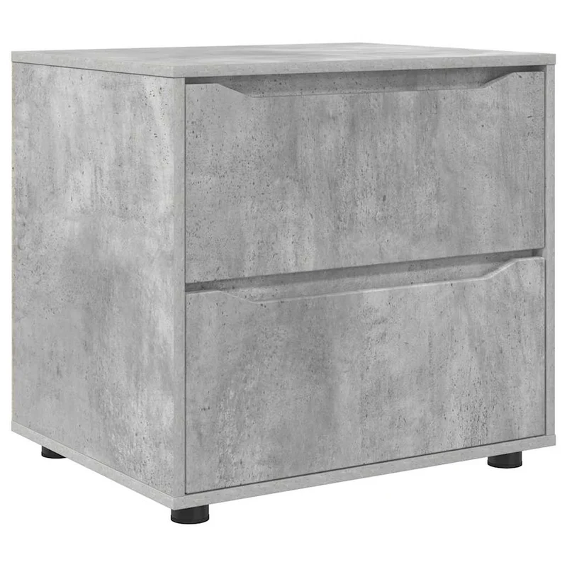 Armoire de rangement avec tiroirs pratique design épuré 60 x 48 x 57 cm en bois d'ingénierie gris béton 02_0054604