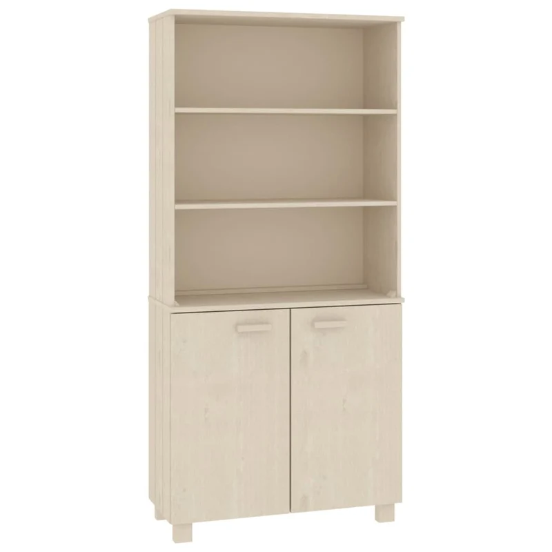Buffet bahut commode armoire meuble de rangement organisateur cuisine salle de séjour salon bois massif de pin miel marron 02_0032148