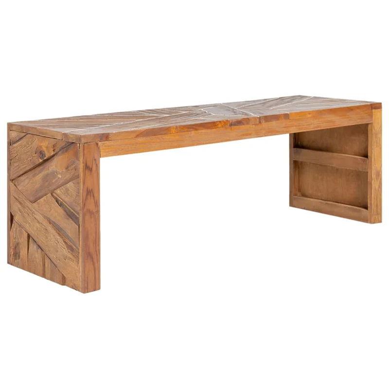 Meuble TV multimédia étagère télévision buffet téléviseur salle à manger salon chambre 110 x 60 x 38 cm bois de teck massif brun 02_0025772