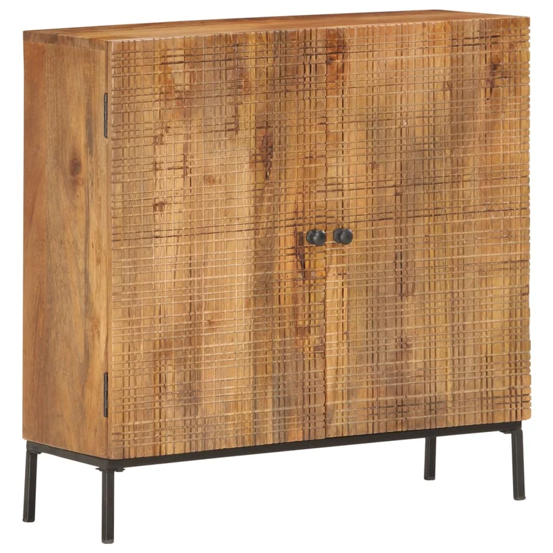 Buffet bahut commode armoire meuble de rangement organisateur cuisine salle de séjour salon 75 x 30 x 75 cm bois de manguier massif marron 02_0029649
