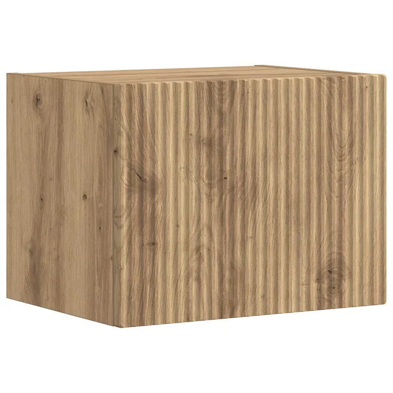 Meuble TV mural moderne avec étagères 60 x 31 x 29 cm rangement efficace en bois d'ingénierie chêne artisan 02_0054885