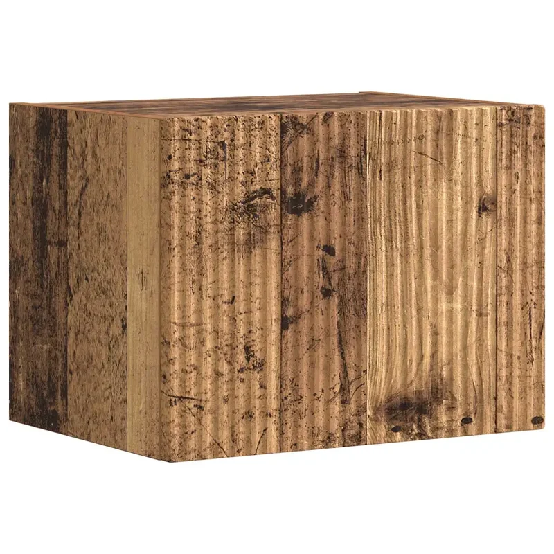 Meuble TV mural moderne avec étagères solution de rangement 60 x 31 x 30 cm en bois d'ingénierie bois ancien 02_0054883