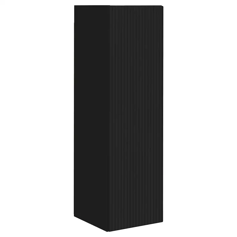 Meuble TV mural design moderne 30 x 31 x 100 cm rangement pratique style minimaliste en bois d'ingénierie noir 02_0054987