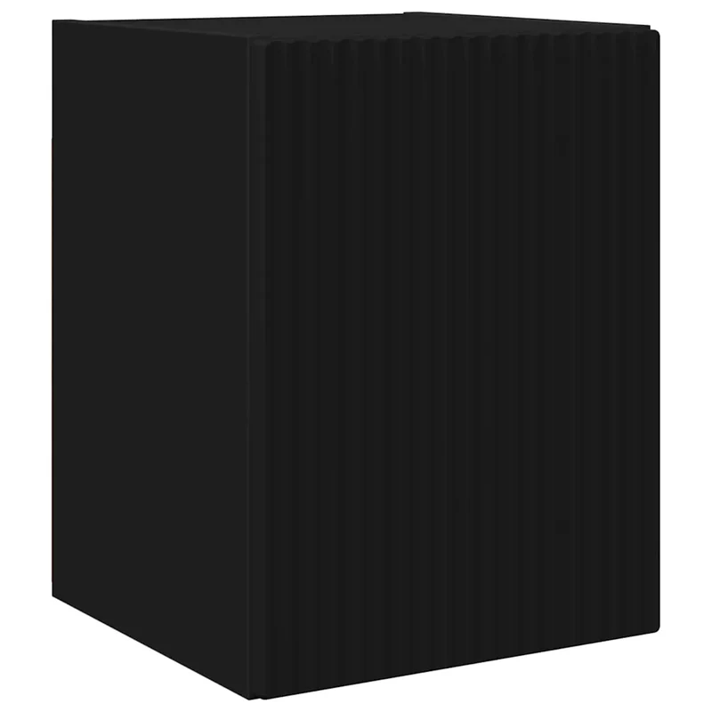 Meuble TV mural moderne minimaliste 30 x 31 x 40 cm rangement pratique en bois d'ingénierie noir 02_0054937