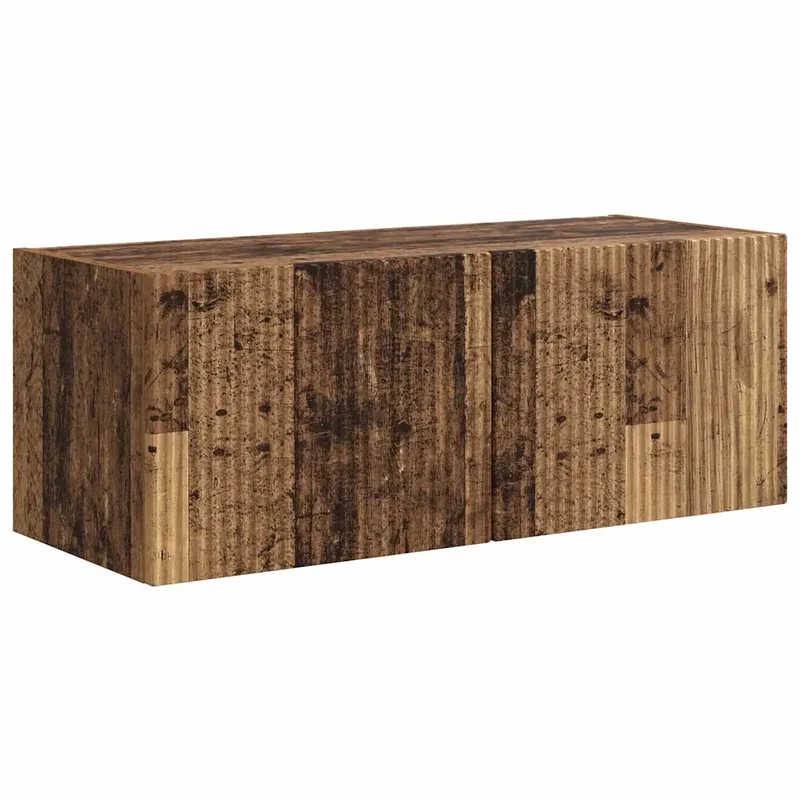 Meuble TV mural moderne pratique 78,5 x 31 x 29,5 cm en bois d'ingénierie bois ancien 02_0054913