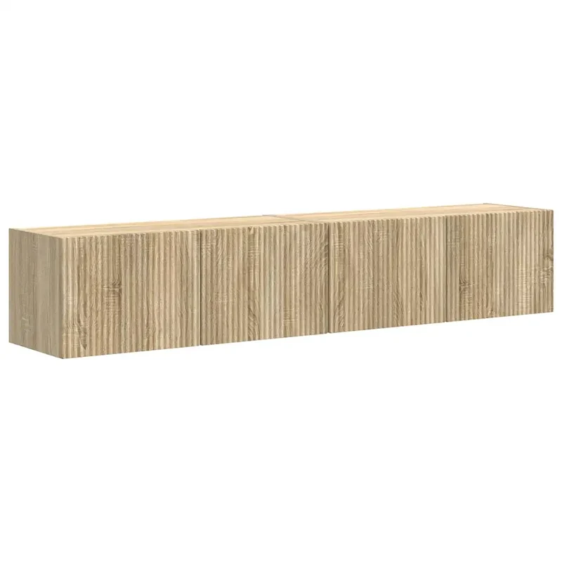Lot de 2 meubles TV muraux modernes avec étagères parfaits salon 78,5 x 31 x 29,5 cm en bois d'ingénierie sonoma 02_0054904