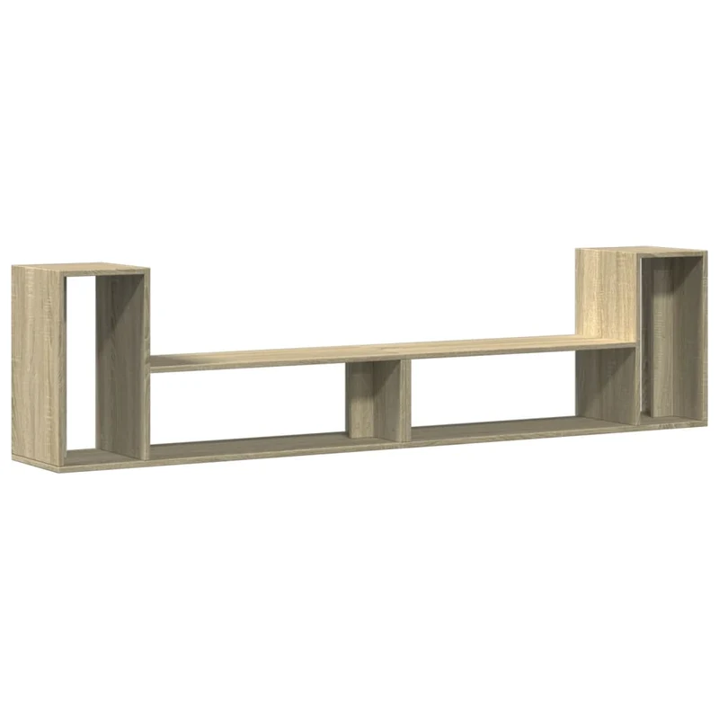 Meubles TV multimédia étagère télévision buffet téléviseur salle à manger salon chambre 2 pièces chêne sonoma 100 x 30 x 50 cm bois d'ingénierie brun 02_0028611