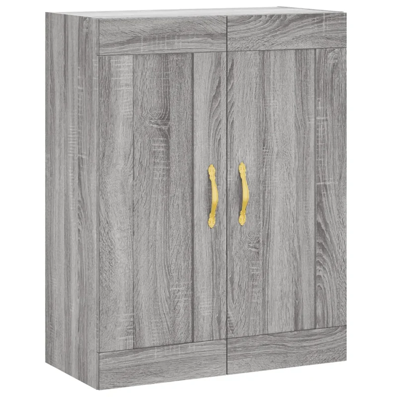 Armoire murale polyvalente avec 3 compartiments salon chambre 69,5 x 34 x 90 cm en bois gris sonoma 02_0049309
