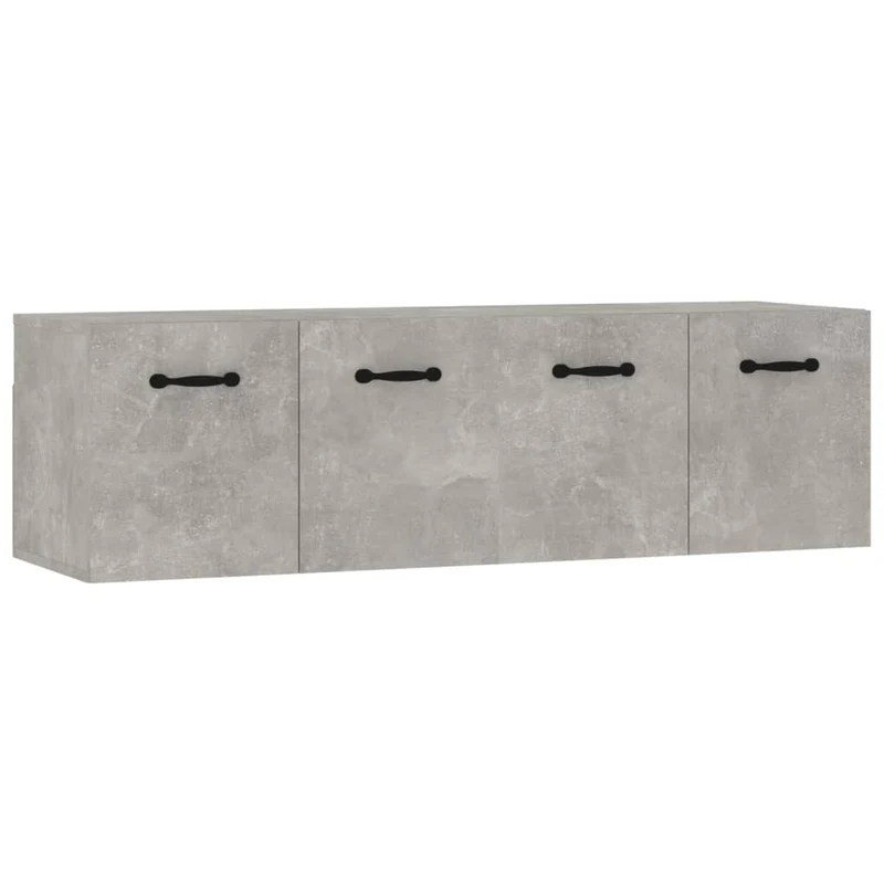 Lot de 2 armoires murales pratiques 80 x 35 x 36 cm style moderne rangement optimisé en bois d'ingénierie gris béton 02_0055212