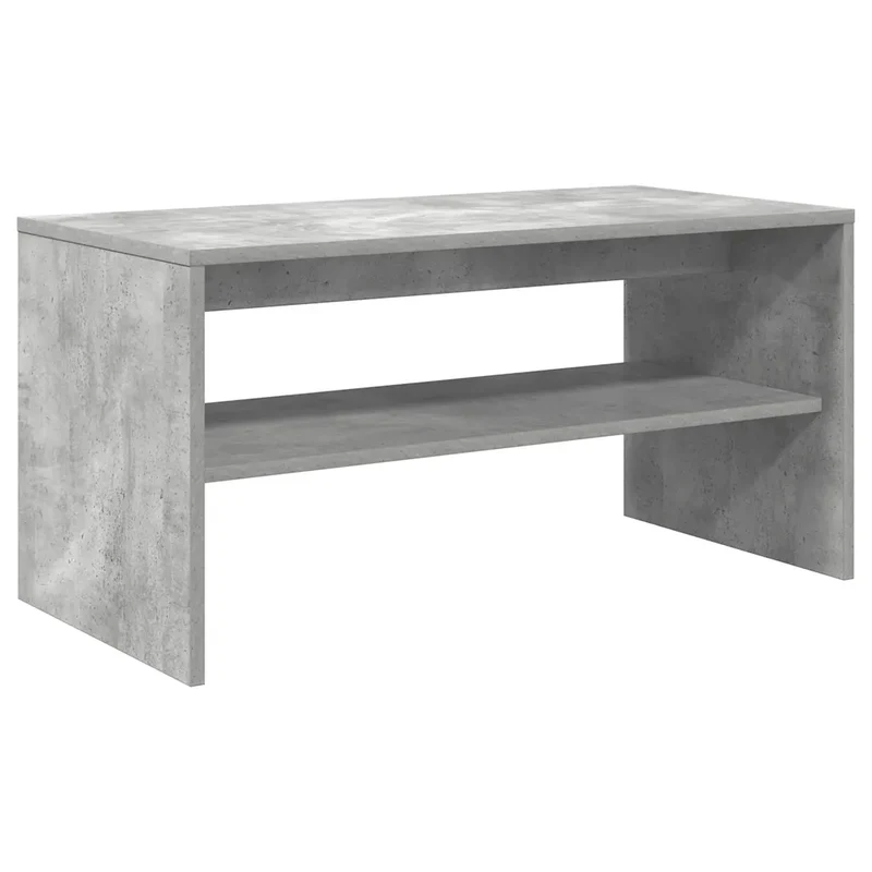 Meuble TV polyvalent table basse 80 x 40 x 40 cm design moderne avec rangement en bois d'ingénierie gris ciment 02_0051231
