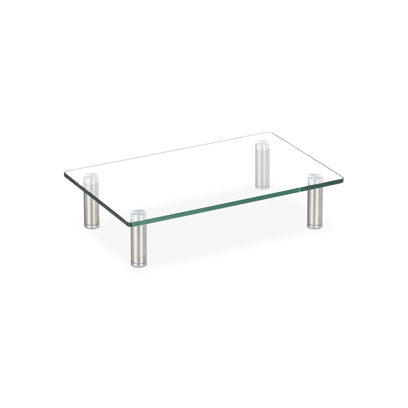 Support écran réglable ergonomique bureau 70 x 24 cm finition élégante design transparent 13_0008676