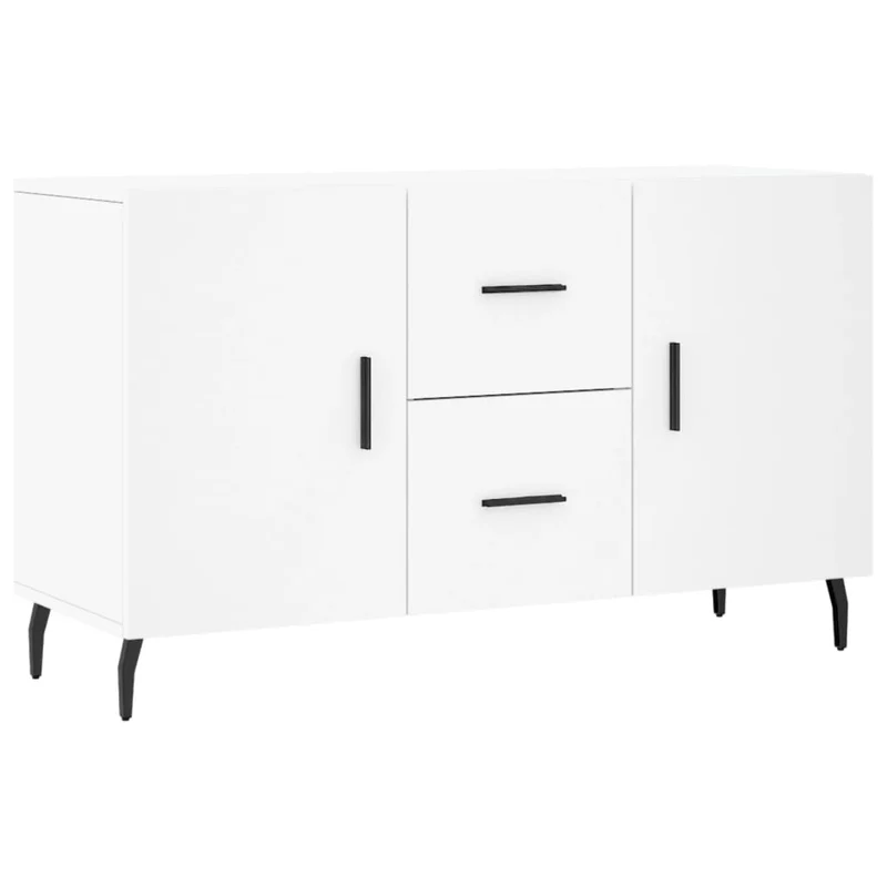 Buffet bahut commode armoire meuble de rangement organisateur cuisine salle de séjour salon 100 x 36 x 60 cm bois d'ingénierie blanc 02_0030160